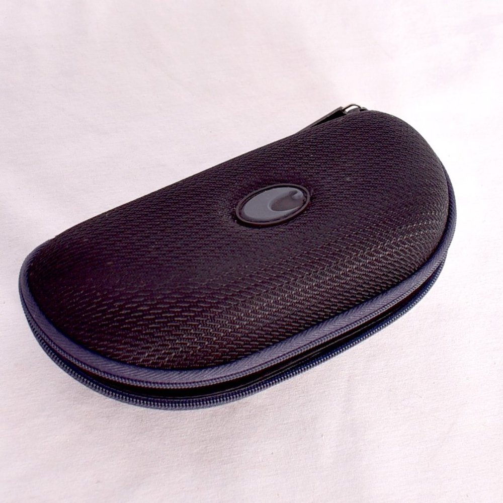 Costa Del Mar Sunglasses Zippered Black Clamshell Case Sunglass Glasses